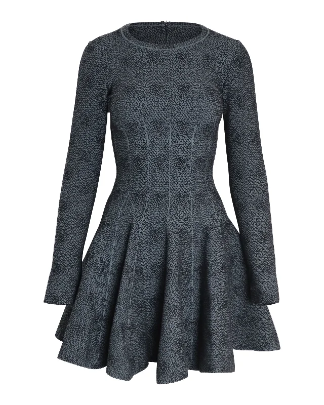 Extra Discounts Alaia Speckled Fit and Flare Mini Dress in Multicolor Viscose