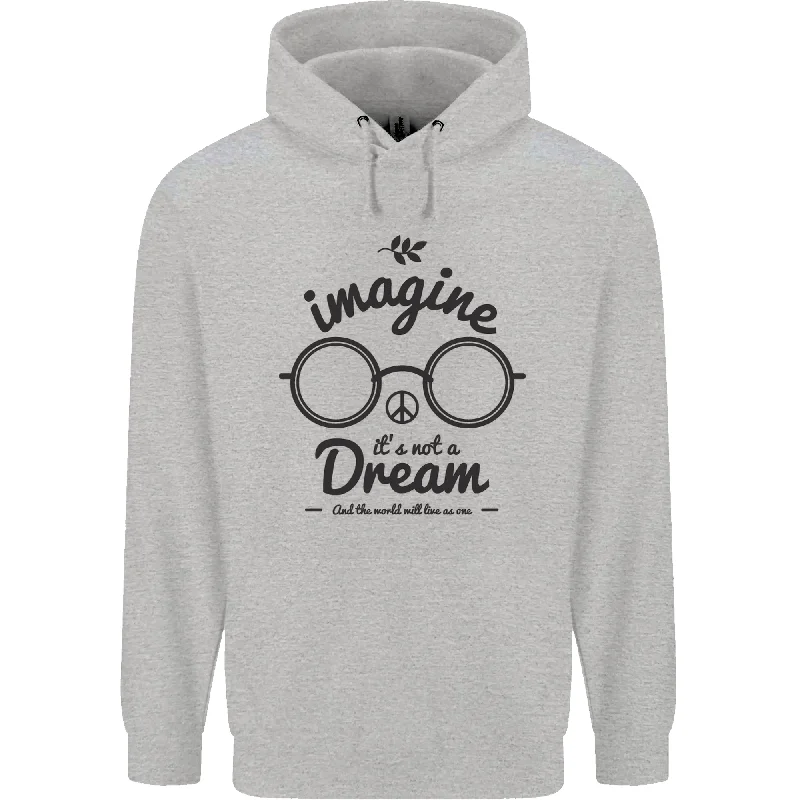 Low Prices Imagine Its Not a Dream World Peace Hippy Mens 80% Cotton Hoodie