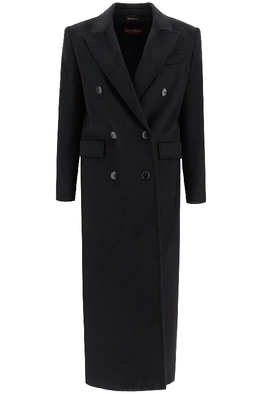 Limited Time Discount Long Double-breasted Coat For  - Black