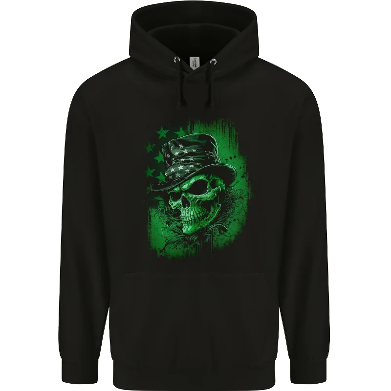 Weekend Special Green Skull St Patricks Day Irish Paddys Day Mens 80% Cotton Hoodie