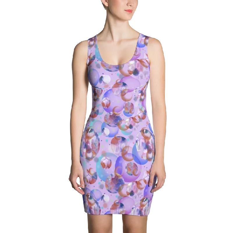 Major Savings Bubbly Sublimation Bodycon Dress