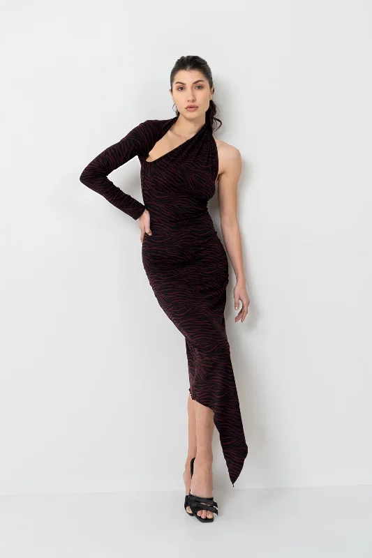 Sale Event ONE SHOULDER BODYCON DRESS WITH ASYMMETRICAL HEMLINE