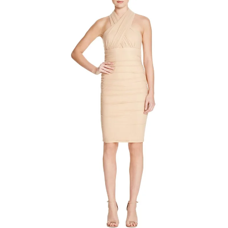 Buy Now Bardot Womens Criss-Cross Front Halter Cocktail Dress