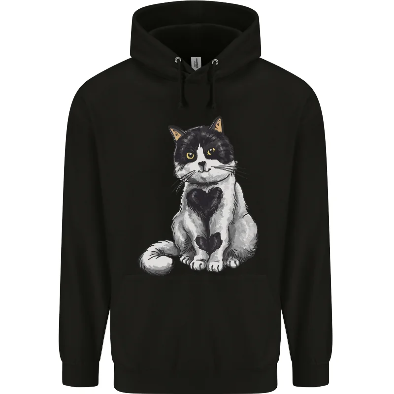 Exclusive Access I Love Cats Cute Kitten Mens 80% Cotton Hoodie