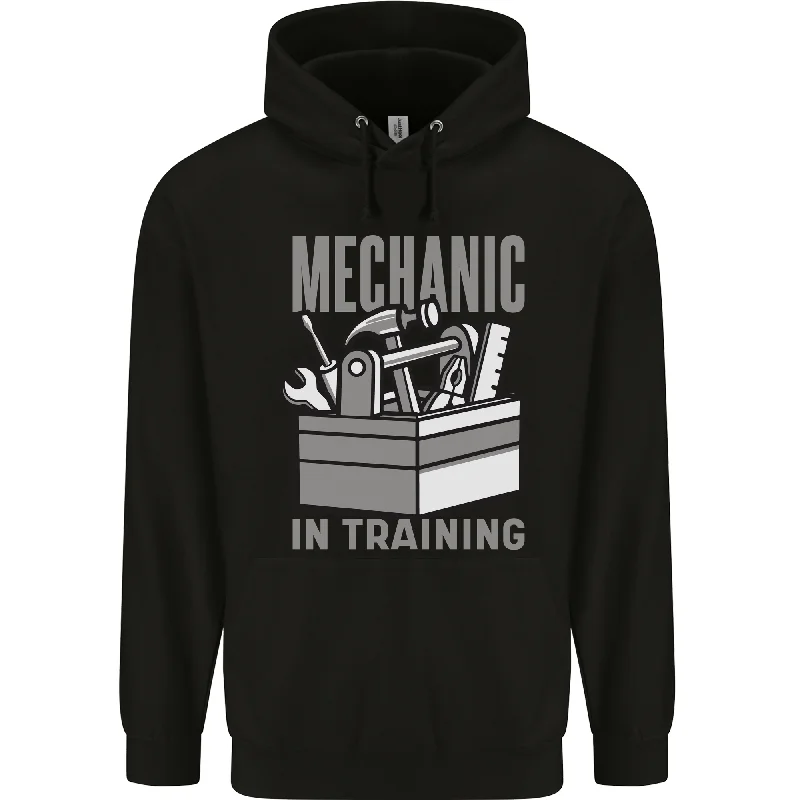 Season Finale Sale Funny Mechanic in Training Mens 80% Cotton Hoodie