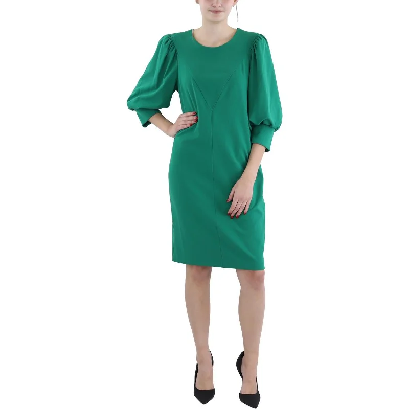 Don't Miss Calvin Klein Womens Gathered Above Knee Sheath Dress
