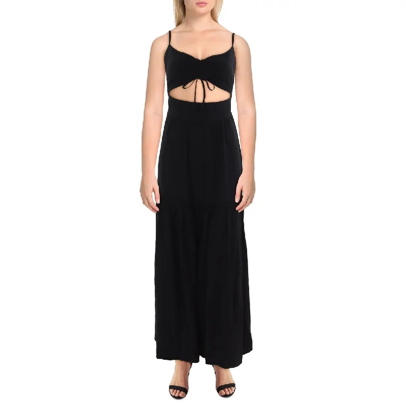 Friends and Family Sale L'Space Womens Zuri Cut-Out Halter Maxi Dress