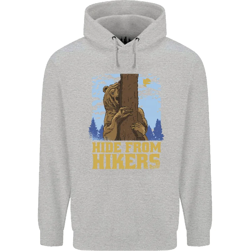 Don’t Miss Out Hide From Hikers Funny Grizzly Bear Hiking Mens 80% Cotton Hoodie