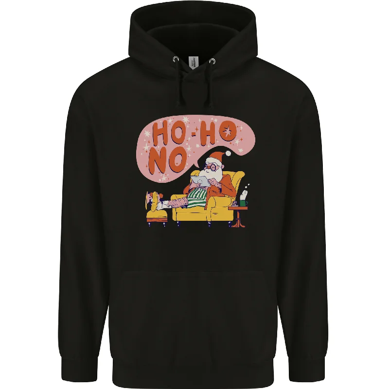 Blowout Sale HO HO No Funny Lazy Christmas Bah Humbug Xmas Mens 80% Cotton Hoodie