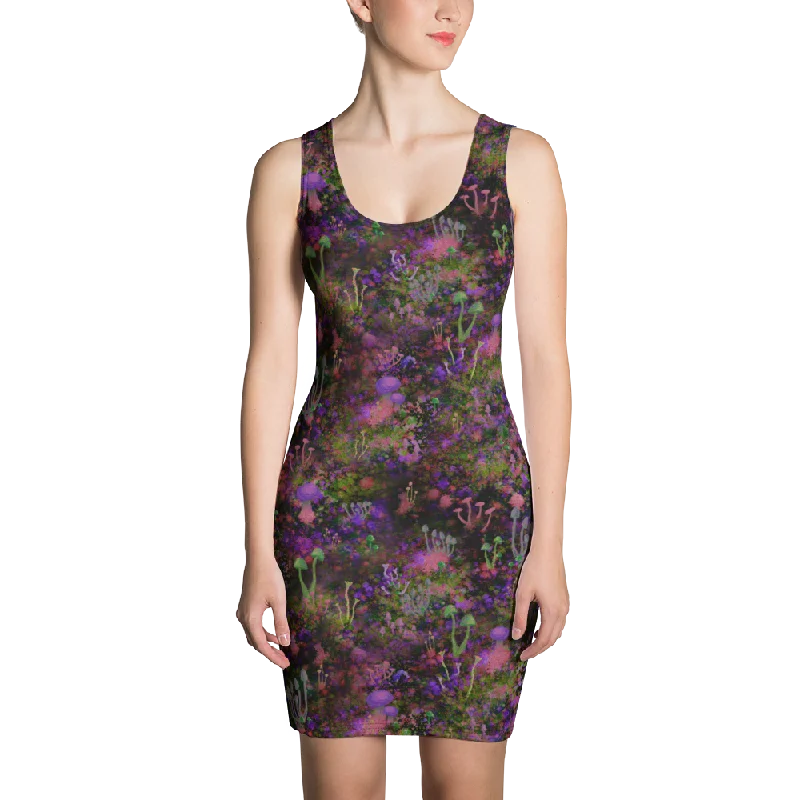 Daily Deals Sunset Shrooms Bodycon Dress