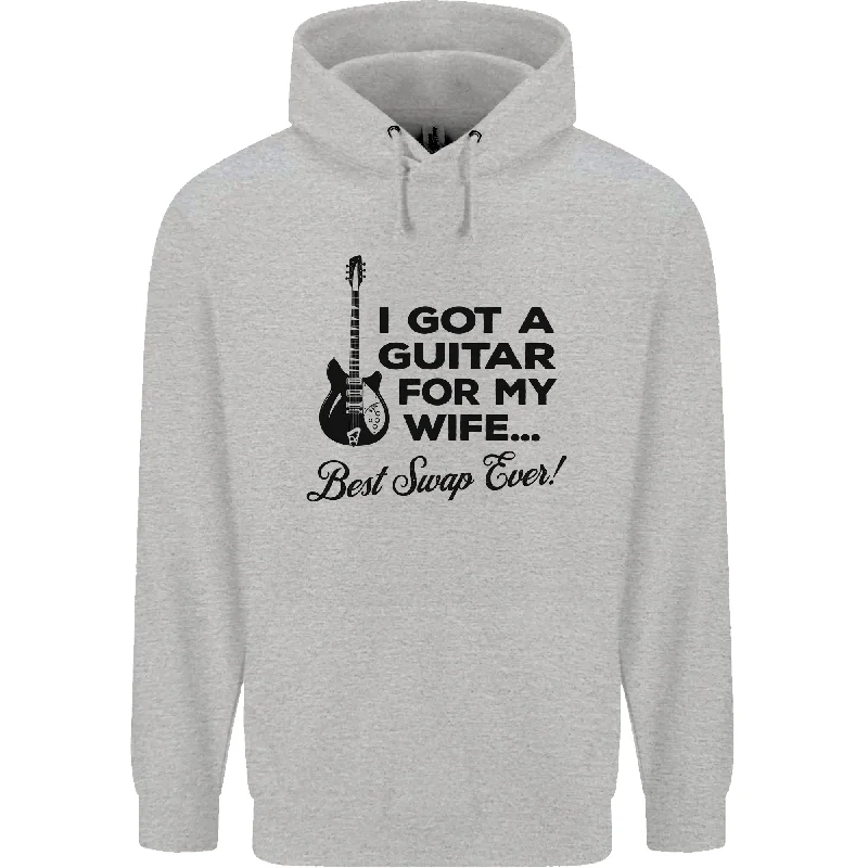 Amazing Deals Guitar for My Wife Best Swap Ever Guitarist Mens 80% Cotton Hoodie