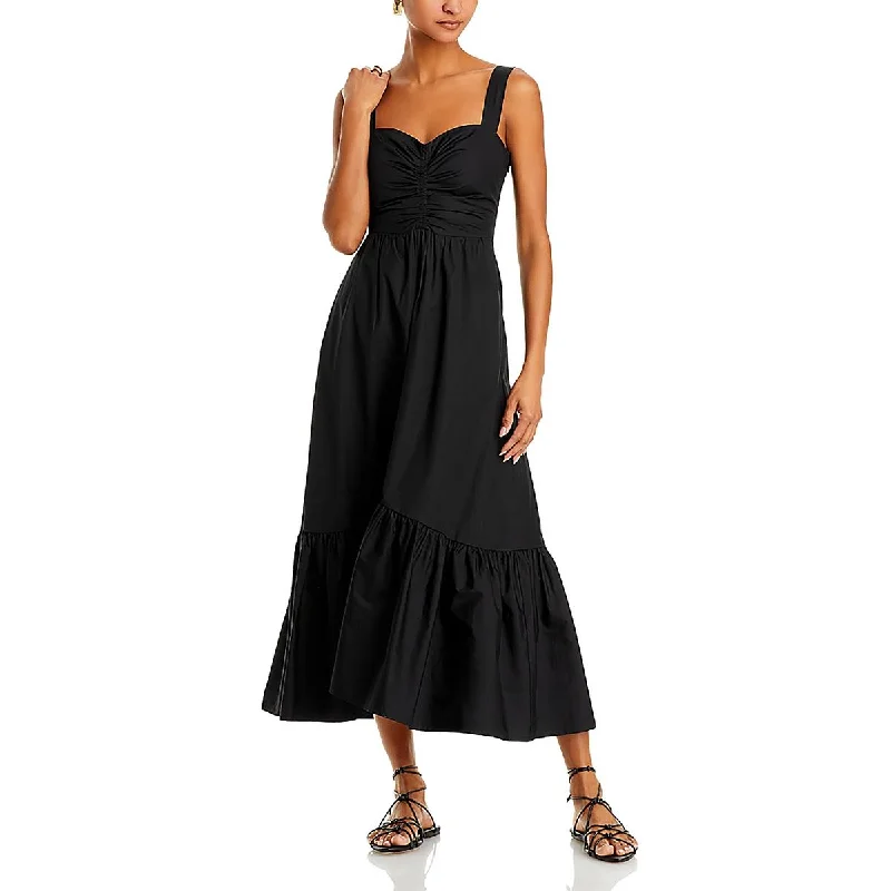 Discount Deals A.L.C. Womens Lilah II Tea Length Ruched Midi Dress