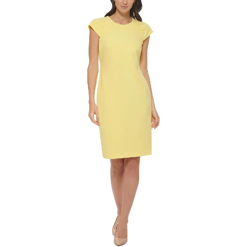 New Arrival Calvin Klein Womens Knee Length Cap Sleeve Sheath Dress