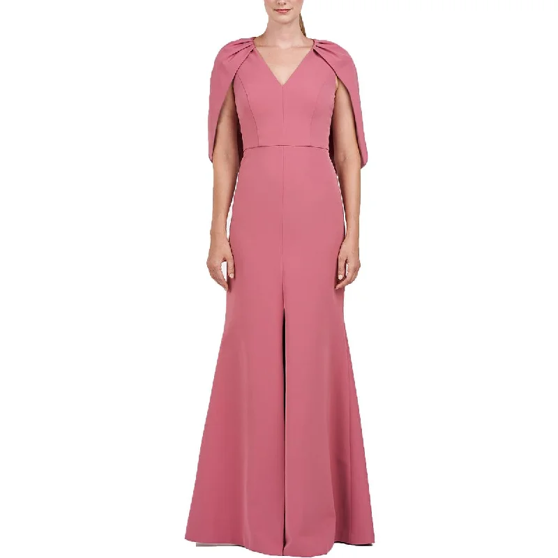New Arrival Kay Unger New York Womens Valorie V-Neck Capelet Evening Dress