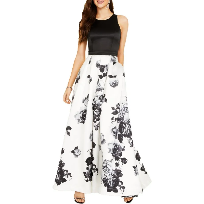 Deal Explosion Crystal Doll Womens Juniors Floral Long Formal Dress