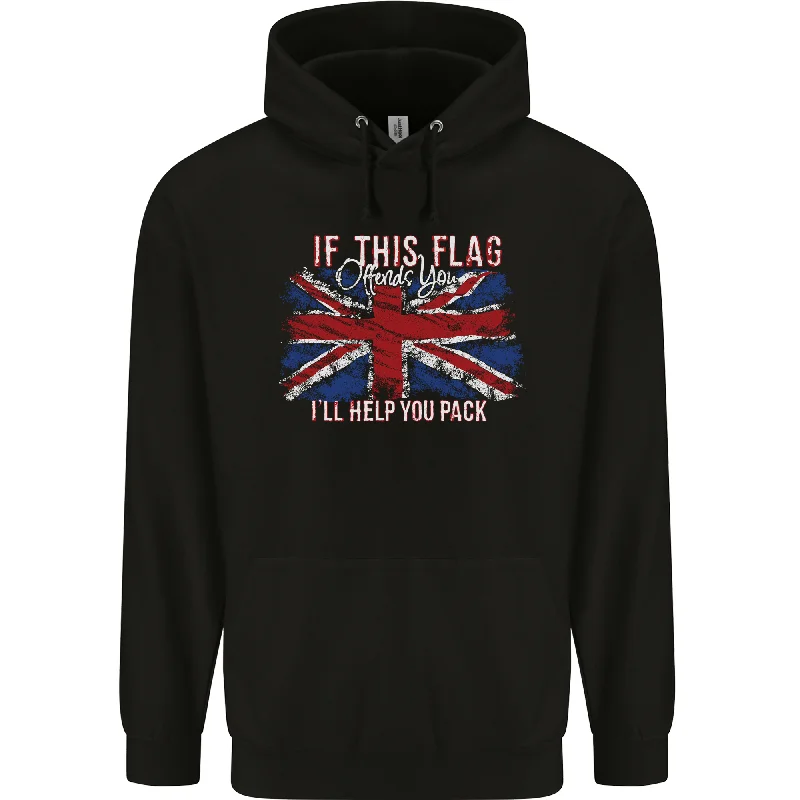 Daily Specials If This Flag Offends You Union Jack Britain Mens 80% Cotton Hoodie