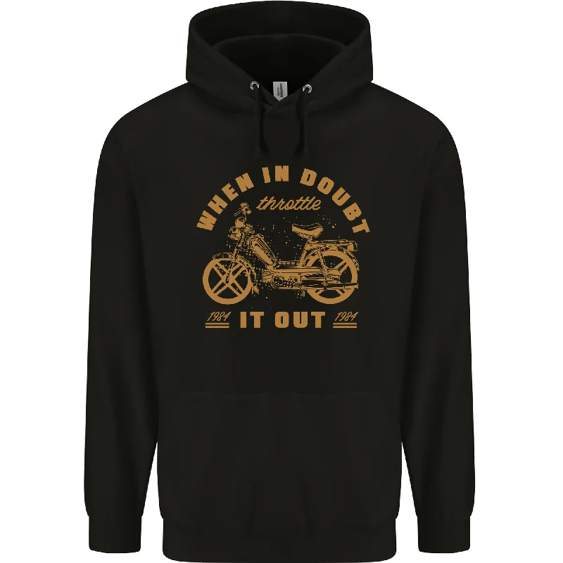Massive Deals In Doubt Moped Biker Motorcycle Scooter Mens 80% Cotton Hoodie