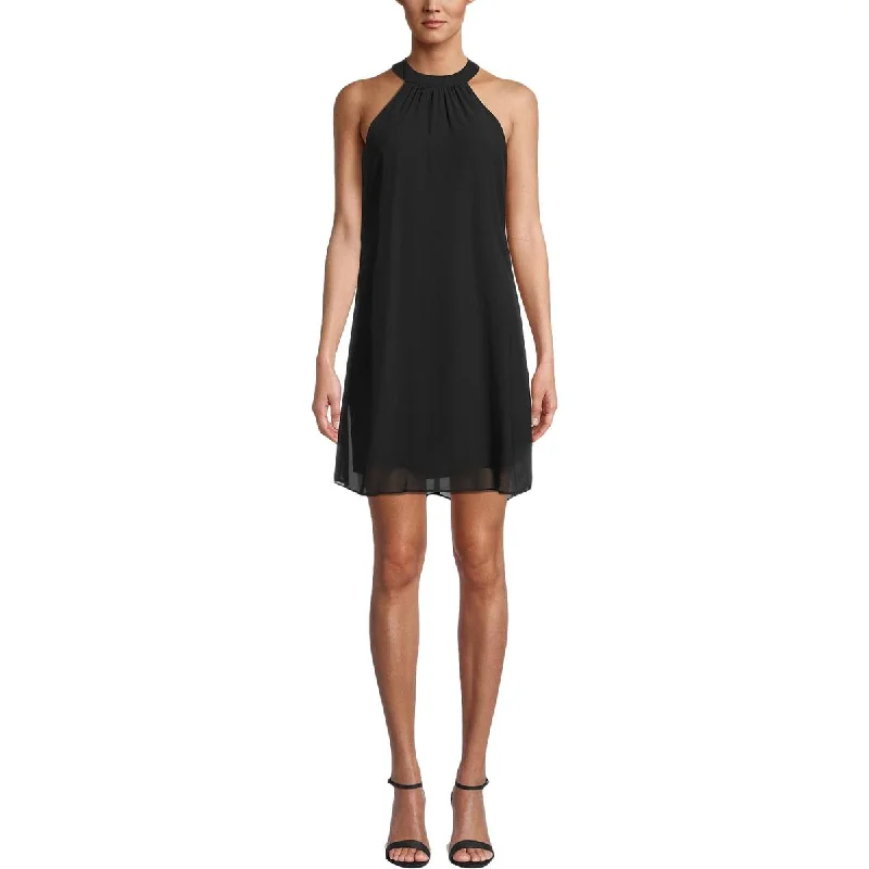 Online Only Bar III Womens Boho Short Halter Dress