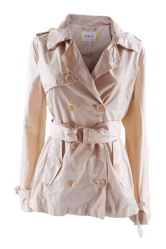 TIME-Limited Offer ICEBERG Cream Long Sleeved Short Mac (IT 42)