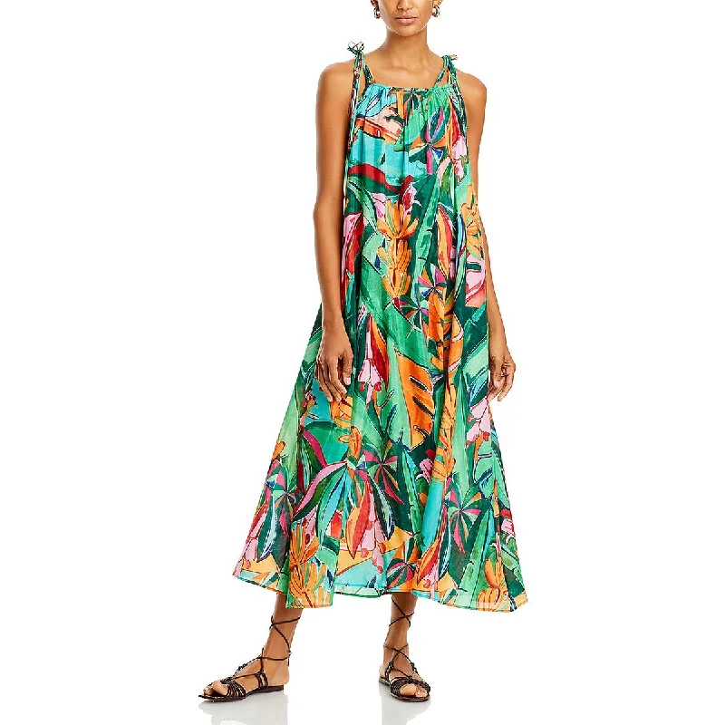 Fantastic Offers FARM Rio Womens Banana Foliage Woven Floral Midi Dress
