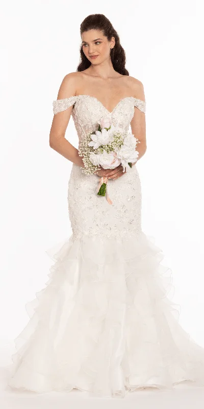 Price Rollback Off the Shoulder Lace Applique Corset Mermaid Dress