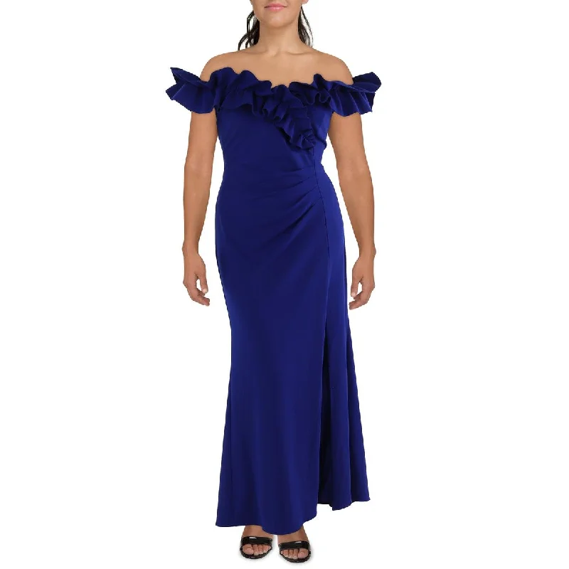Special Price Xscape Womens Plus Off-The-Shoulder Maxi Evening Dress