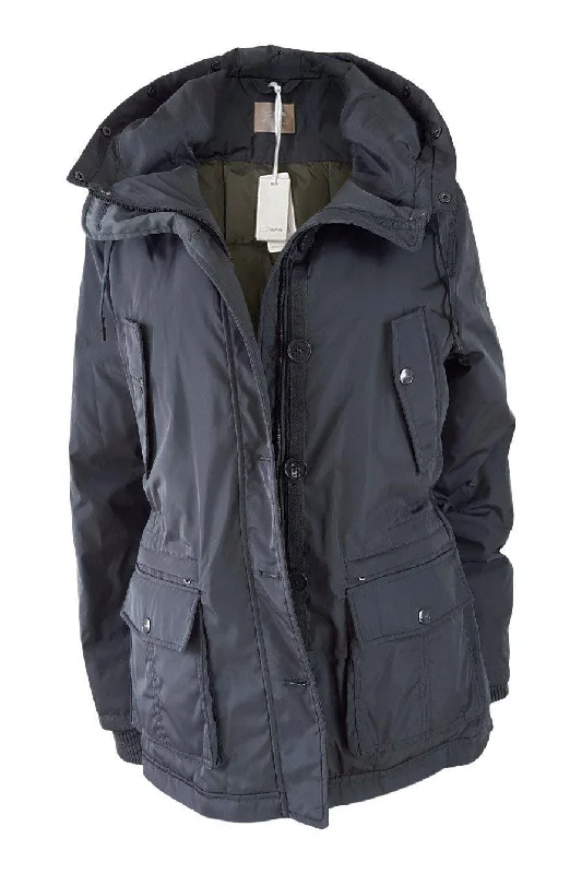 Low Prices GAS Women's Grey Padded Hooded Utility Coat Multiple Pockets (UK 16)