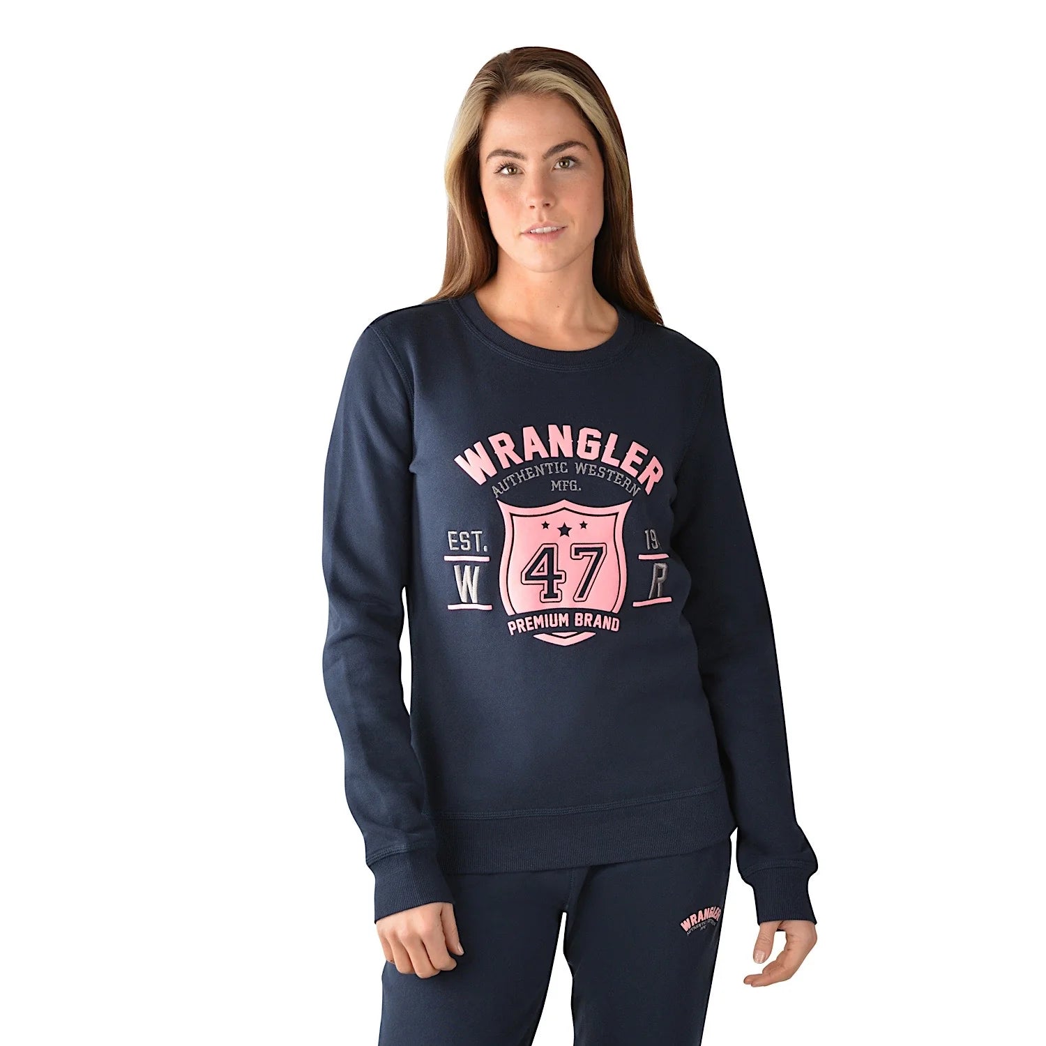 Limited Availability Wrangler Womens Ida Crew Neck Pull Over - Navy