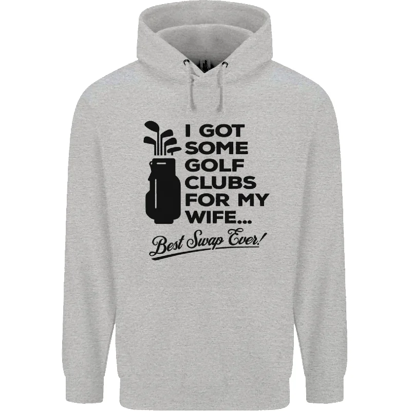 Fantastic Deals Golf Clubs for My Wife Golfing Golfer Funny Mens 80% Cotton Hoodie
