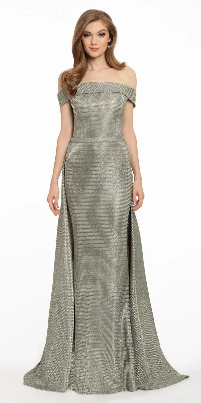 Weekend Special Off the Shoulder Metallic Shimmer Dress