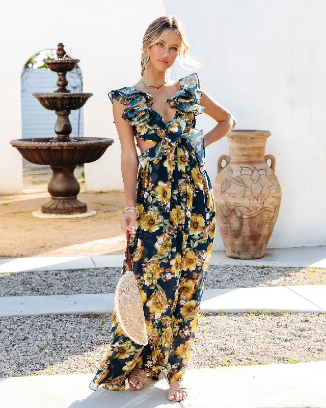 Mega Sale Encanto Floral Ruffle Maxi Dress