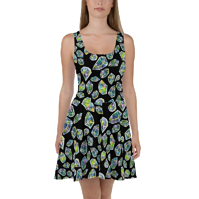 Quick Sale Cosmic Crystal Skater Dress