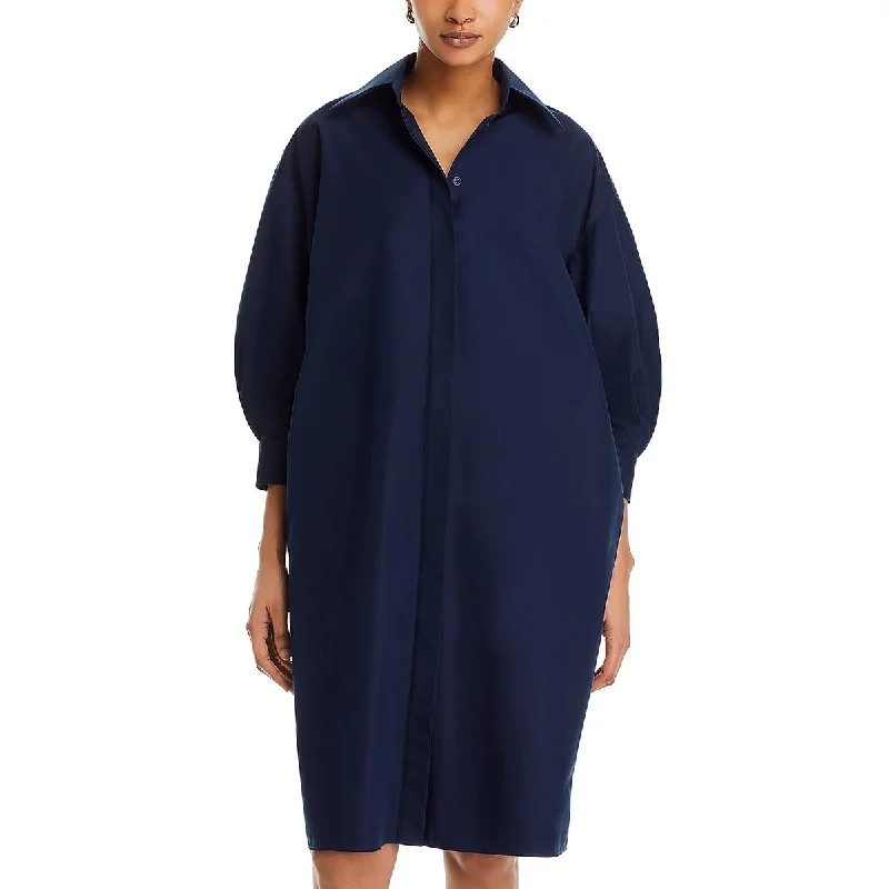 Closeout Lafayette 148 New York Womens Mini Lantern Sleeve Shirtdress