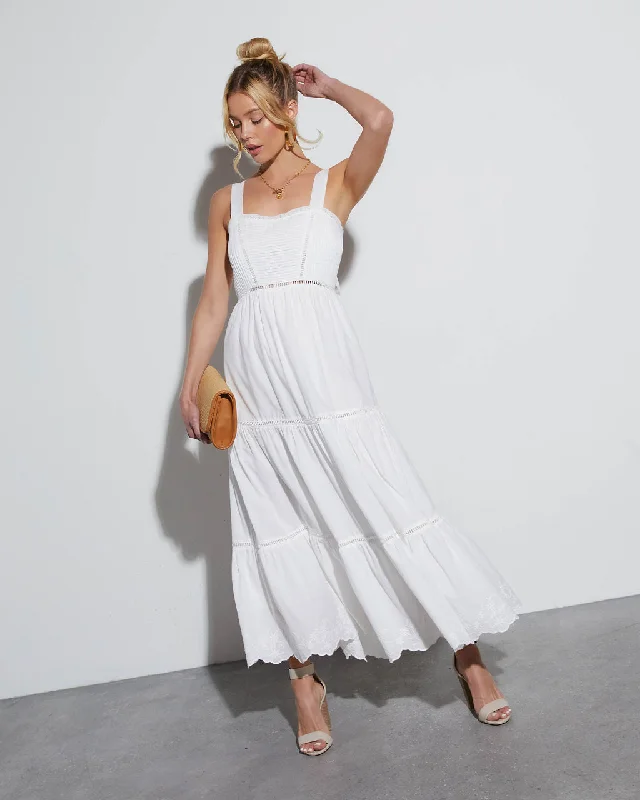 Hot Deal Sweet Matrimony Tiered Maxi Dress