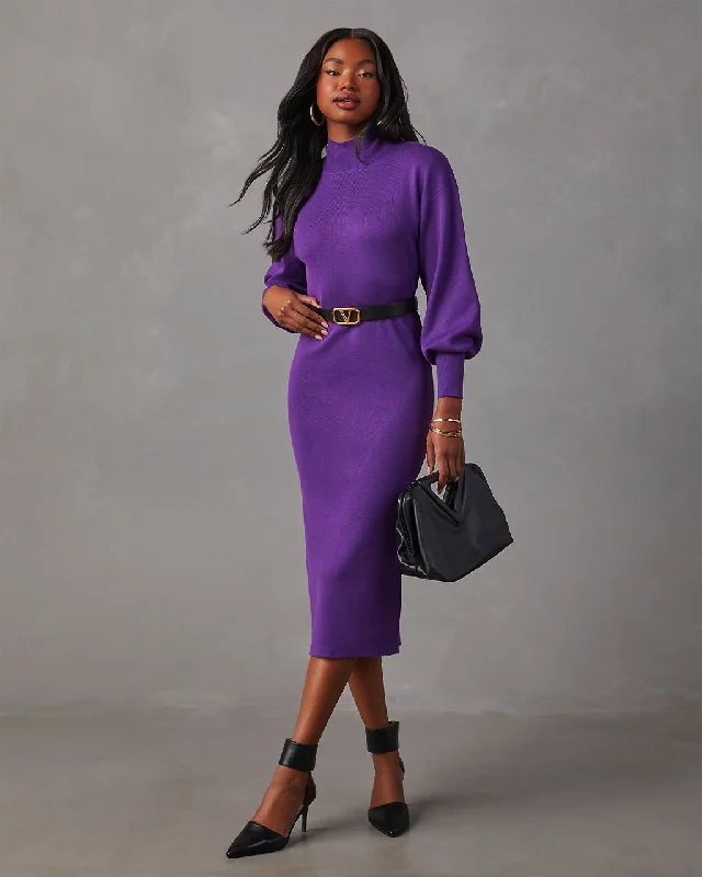 Don't Wait Barker Knit Midi Sweater Dress