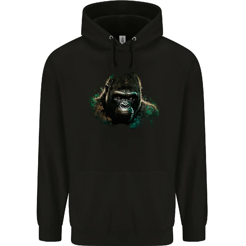 New Deals Head of a Gorilla Mens 80% Cotton Hoodie