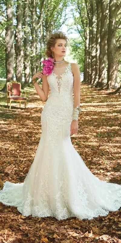 Clearance Event Beaded Lace Mermaid Wedding Dress
