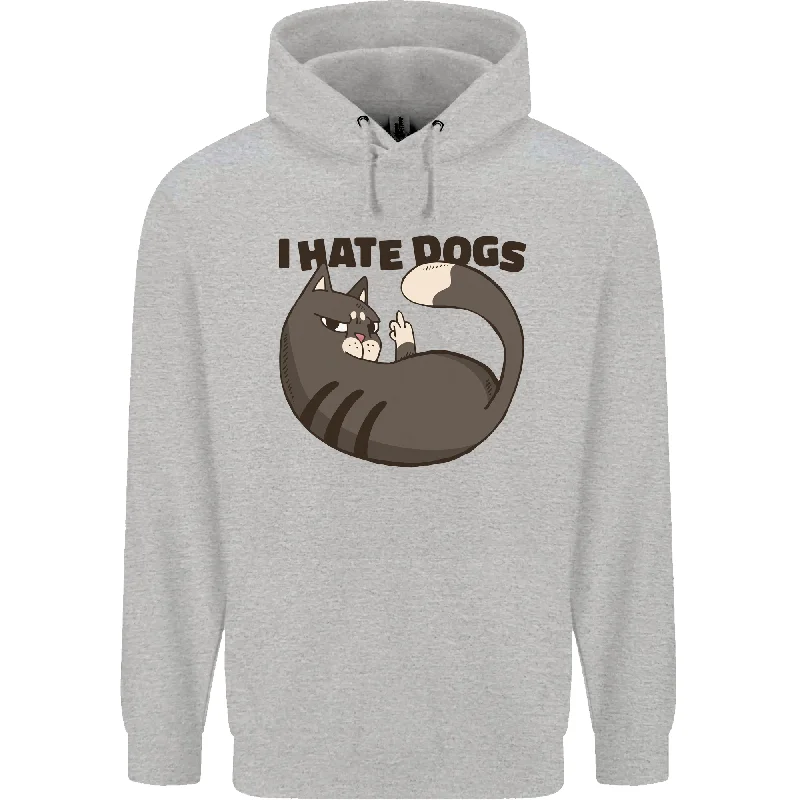 Special Price I Hate Dogs Funny Cat Lover Mens 80% Cotton Hoodie