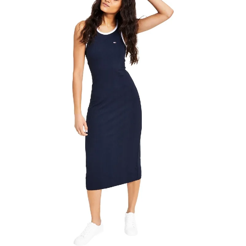 Take Advantage Tommy Jeans Womens Knit Ribbed Knit Maxi Dress