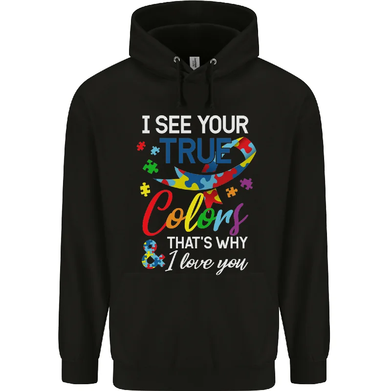 Savings Event I See Your True Colours Autism Autistic Mens 80% Cotton Hoodie