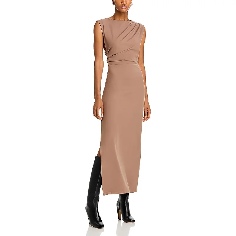Mega Sale Line & Dot Womens Elley Ruched Long Sheath Dress