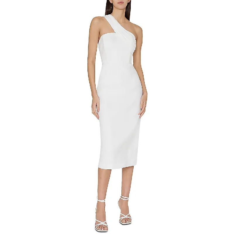 Super Bargain Milly Womens Linen Blend Below Knee Midi Dress