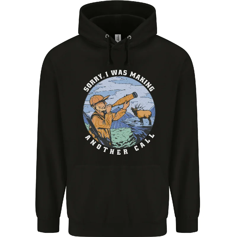 Now or Never Hunting Making Another Call Hunter Funny Mens 80% Cotton Hoodie