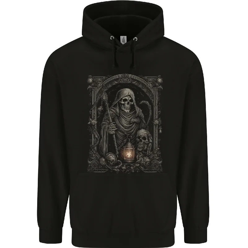 Great Deals Gothic Grim Reaper Goth Heavy Metal Skull 6 Mens 80% Cotton Hoodie