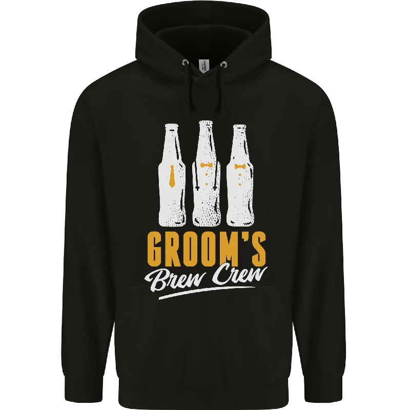 Deal Frenzy Grooms Brew Crew Beer Mens 80% Cotton Hoodie