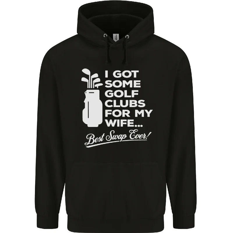 Extra Discounts Golf Clubs for My Wife Funny Golfing Golfer Mens 80% Cotton Hoodie