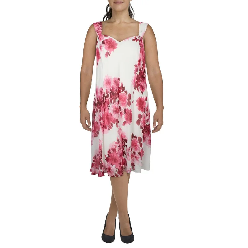Value Deals Connected Apparel Womens Petites Floral Crochet Two Piece Dress