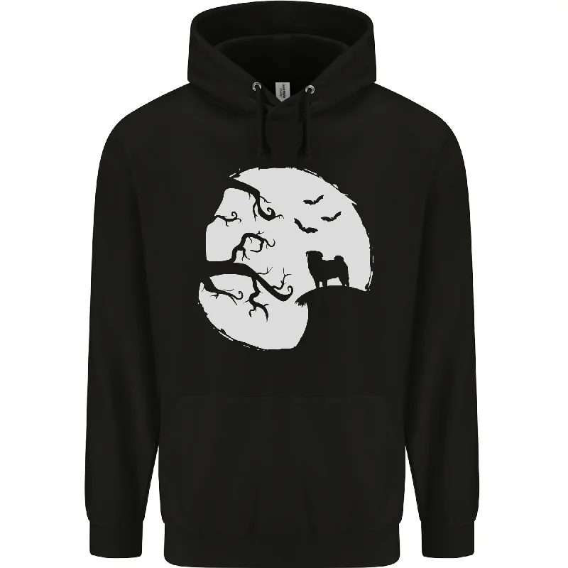 Discount Mania Halloween Pug Dog Mens 80% Cotton Hoodie