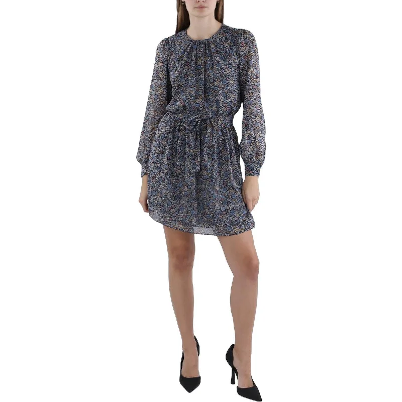 Must-Have Deals Michael Kors Womens Petites Floral Print Summer Sheath Dress