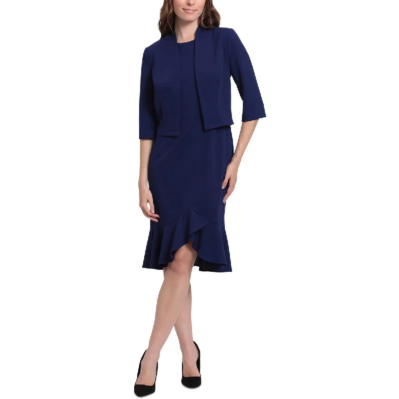 Huge Savings London Times Womens Petites Crepe Sleeveless Sheath Dress